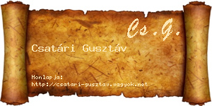 Csatári Gusztáv névjegykártya