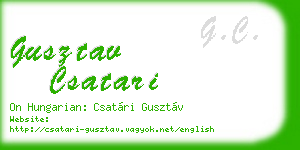 gusztav csatari business card